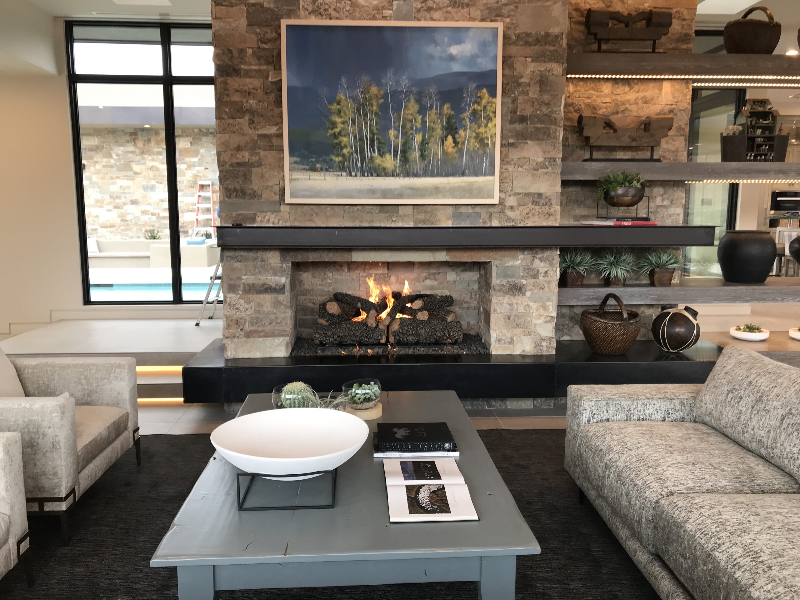Custom Fireplace Whole Room