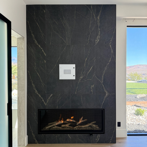 Kozy Heat Nordik fireplace with 60 inch birch logs